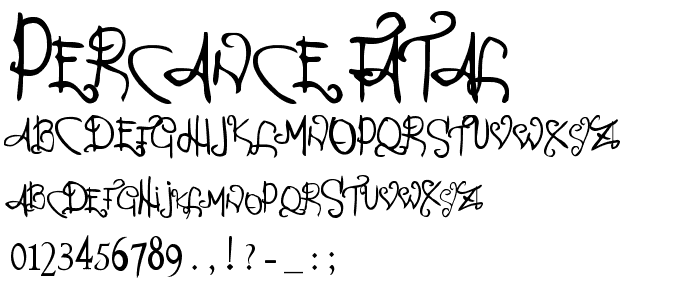 Percance Fatal font