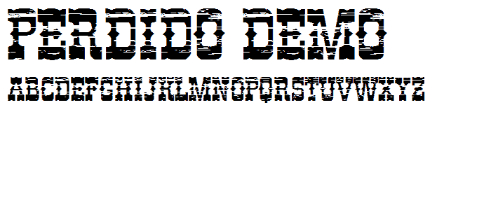 Perdido Demo font