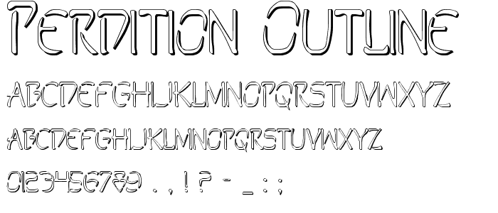 Perdition Outline font