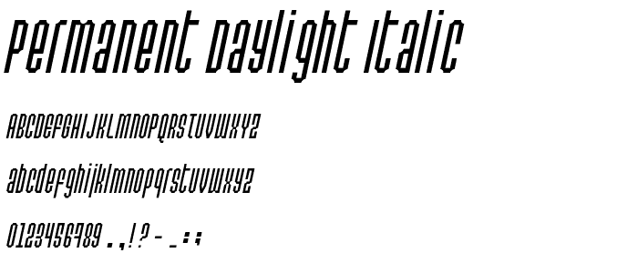 Permanent daylight Italic police