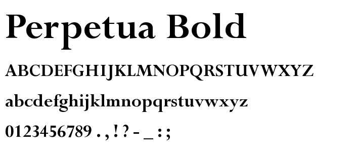 Perpetua Bold font