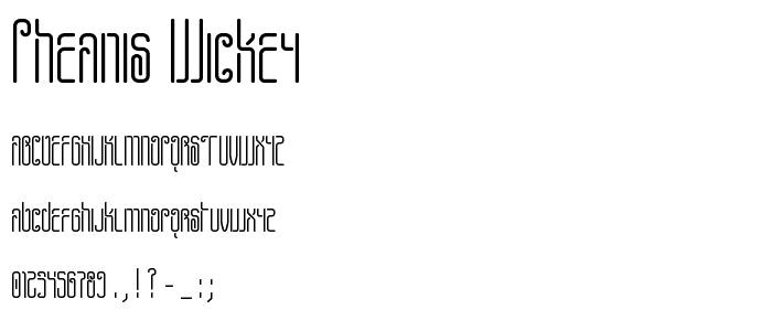 Pheanis Wickey font