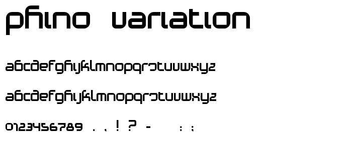 Phino Variation font