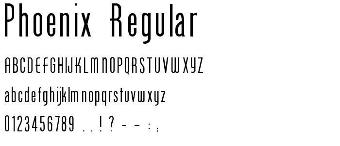 Phoenix Regular font