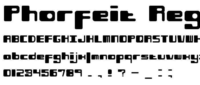 Phorfeit Regular BRK font