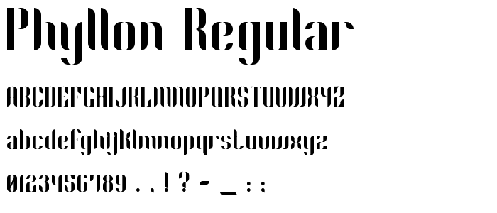 Phyllon Regular font