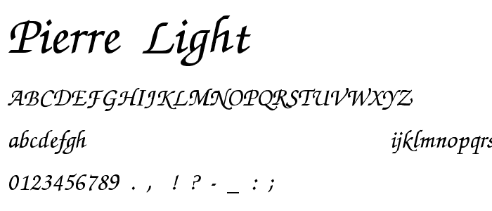 Pierre Light font