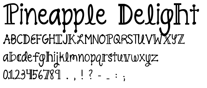 Pineapple Delight font