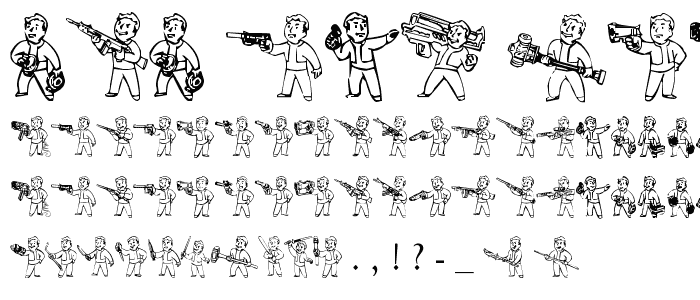 Pip Boy Weapons Dingbats font