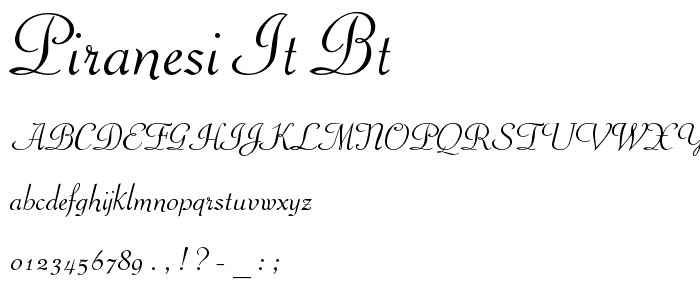 Piranesi It BT font