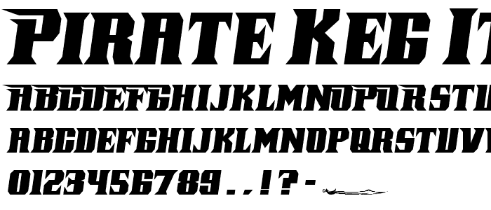 Pirate Keg Italic font