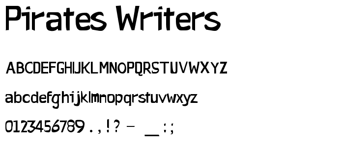 Pirates Writers font