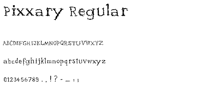 PixXary Regular font