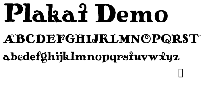 Plakat Demo font