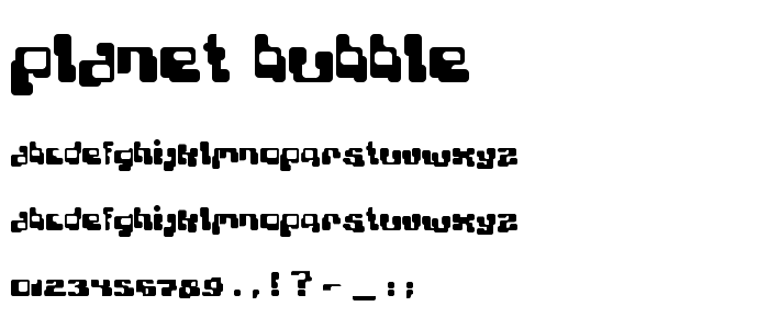 Planet Bubble font