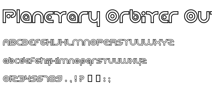 Planetary Orbiter Outline Bold font