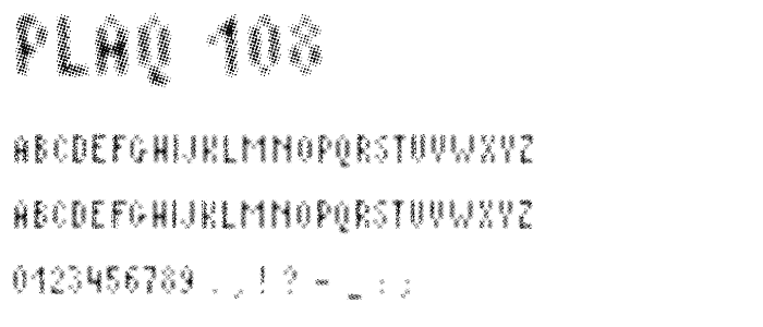 Plaq 108 font