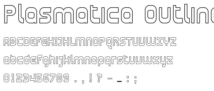 Plasmatica Outline font