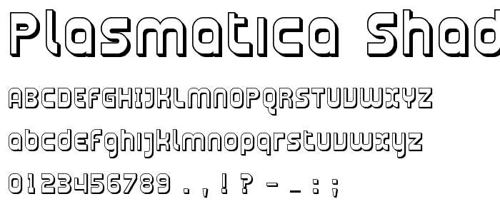 Plasmatica Shaded font