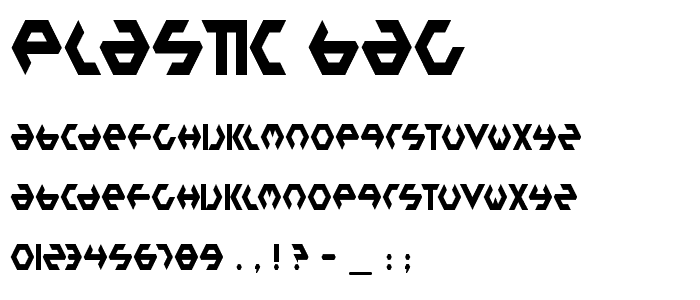 Plastic Bag font