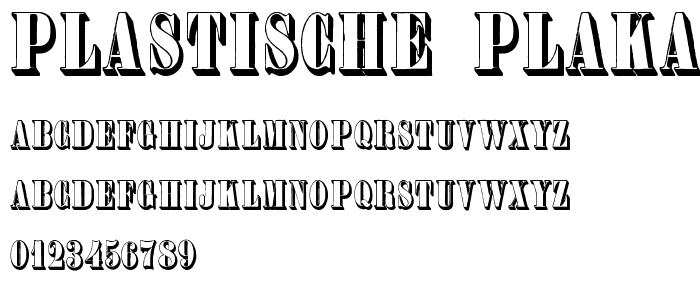 Plastische Plakat-Antiqua font