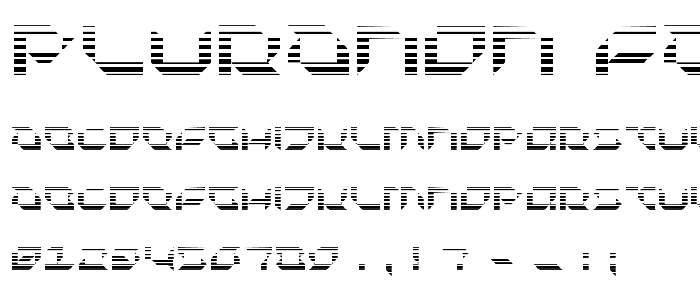 Pluranon Fade font