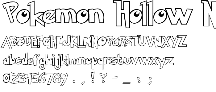 Pokemon Hollow Normal font