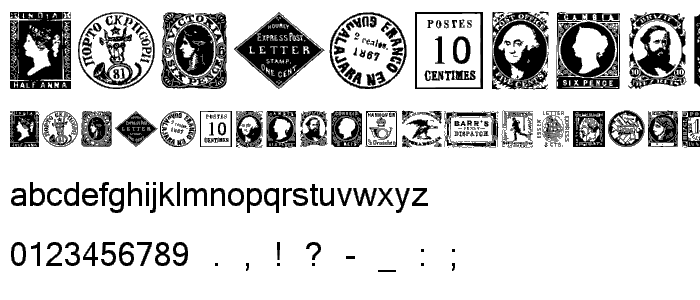 Postage Stamps font