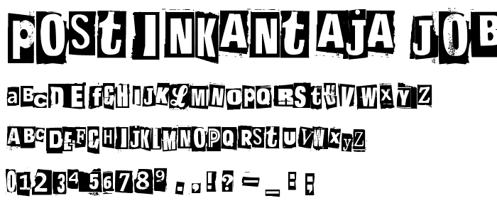 Postinkantaja Job font