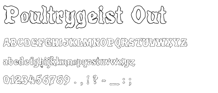 Poultrygeist Out font