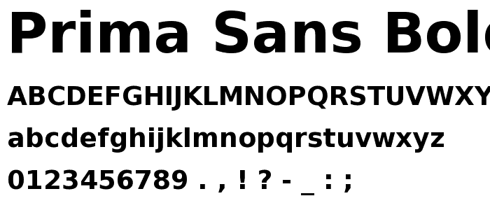 Prima Sans Bold BT police