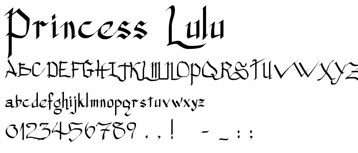 Princess Lulu font