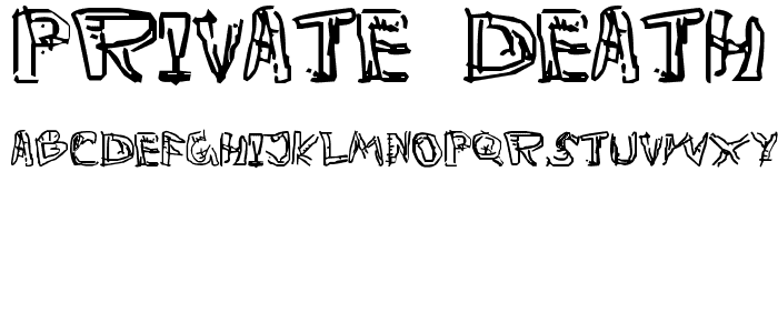 Private Death font