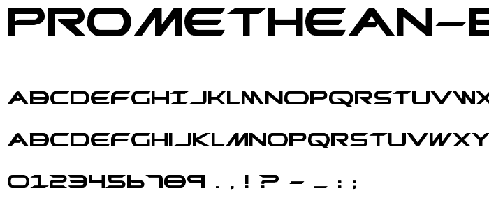 Promethean Bold Expanded font