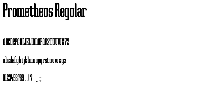 Prometheus Regular font