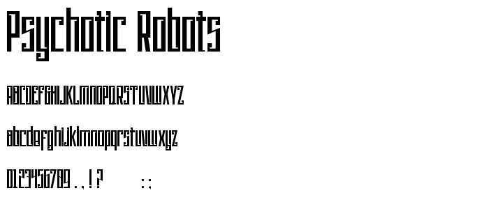 Psychotic Robots font