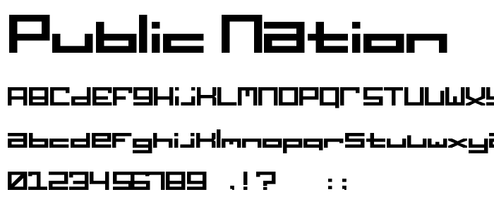 Public Nation font