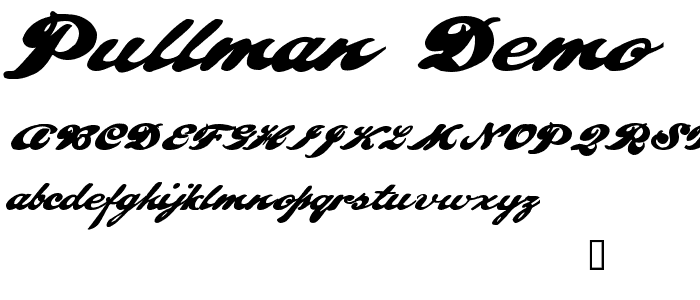 Pullman  Demo font