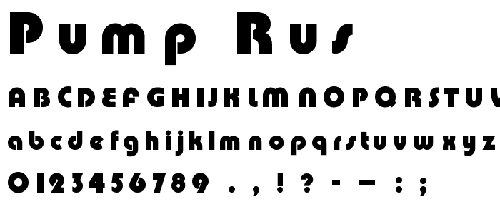 Pump Rus font