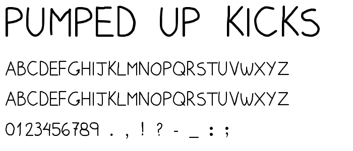 Pumped Up Kicks font