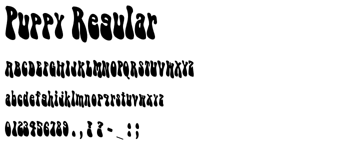 Puppy Regular font