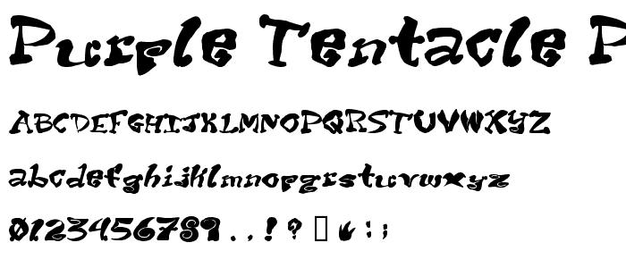 Purple Tentacle PD font