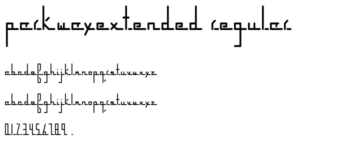 parkwayextended Regular font