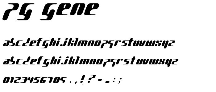 pg GENE font