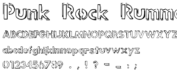 punk rock rummage sale font