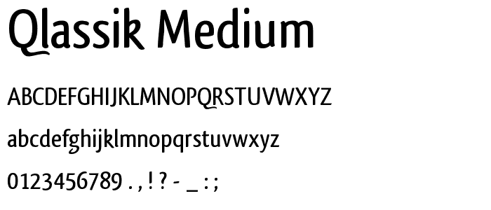 Qlassik Medium font