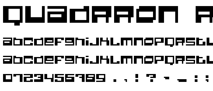 Quadrron Regular font