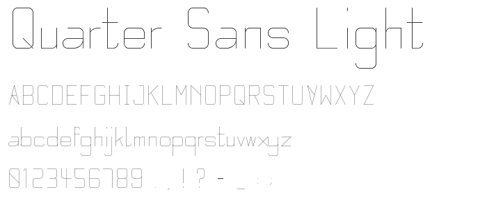 Quarter Sans Light police