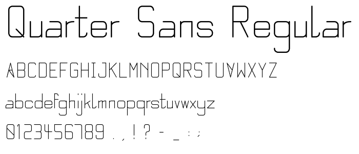 Quarter Sans Regular police