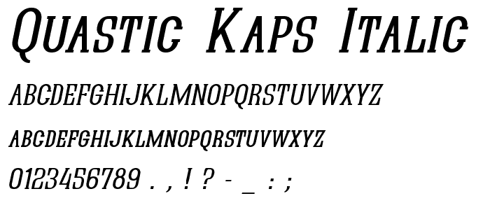 Quastic Kaps Italic police